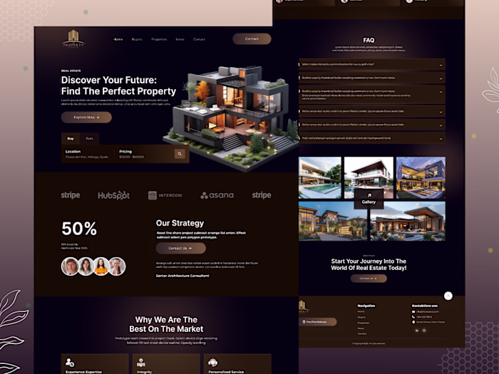 Luxury Real Estate Landing Page Design