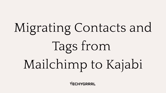 This project included:
1. Migrating Mailchimp