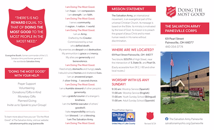 Salvation Army Pamphlet Redesign 