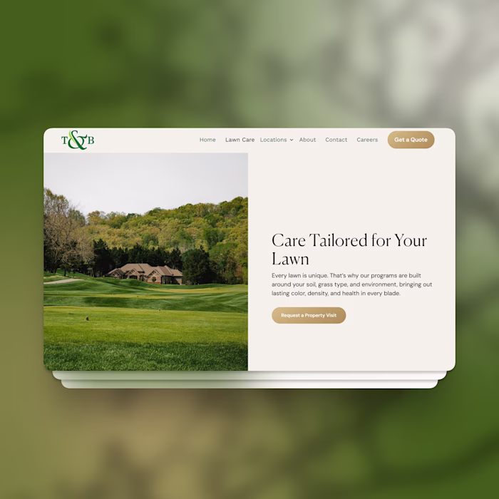 🌱 Teed & Brown – Lawn Care Website & Local SEO | Webflow