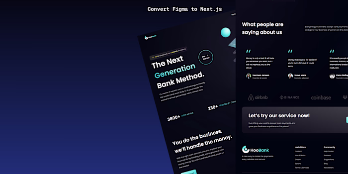 Convert Figma to Next.js, React,