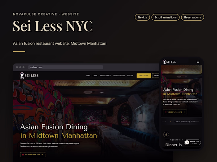 Sei Less NYC (seiless.com). Website