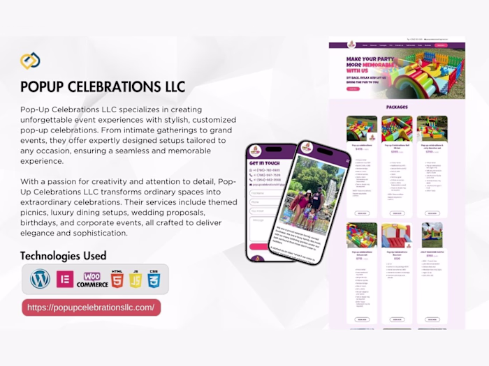Pop-Up Celebrations LLC — custom event setups