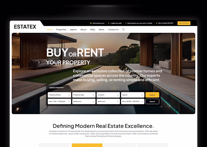 ✨ EstateX | Modern Real