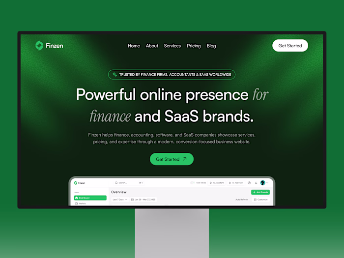 Finzen: Responsive SaaS Website Template