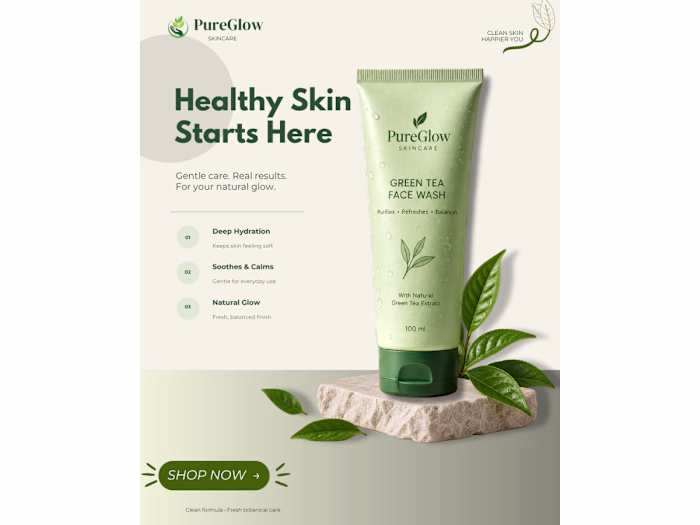 A clean, modern skincare social