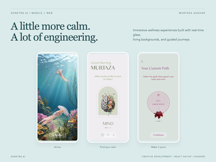 Sonetra AI | Immersive Wellness App & Web Experience