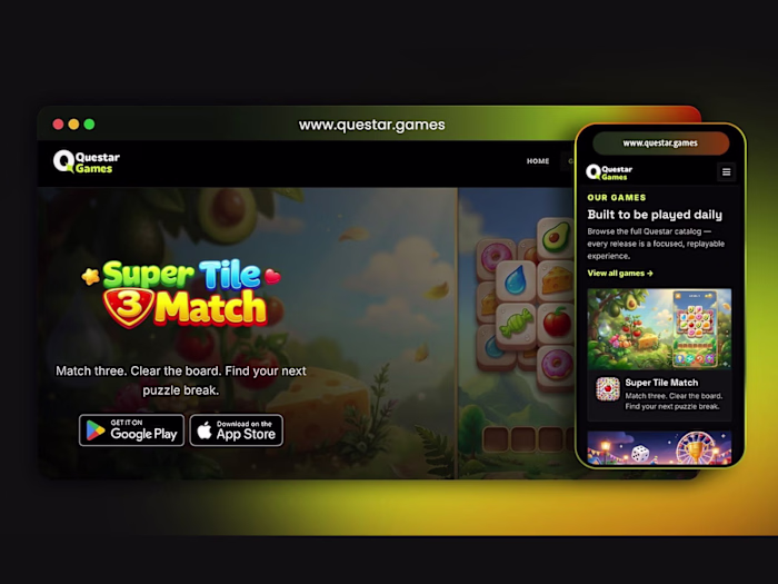 Questar Games Website & Game Catalog