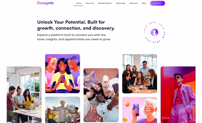 Elemyntz, a Social networking app