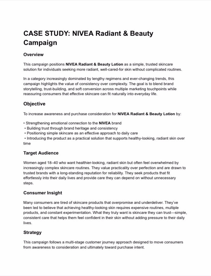 Title: NIVEA Body Lotion Landing