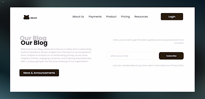 A blog experience starts long