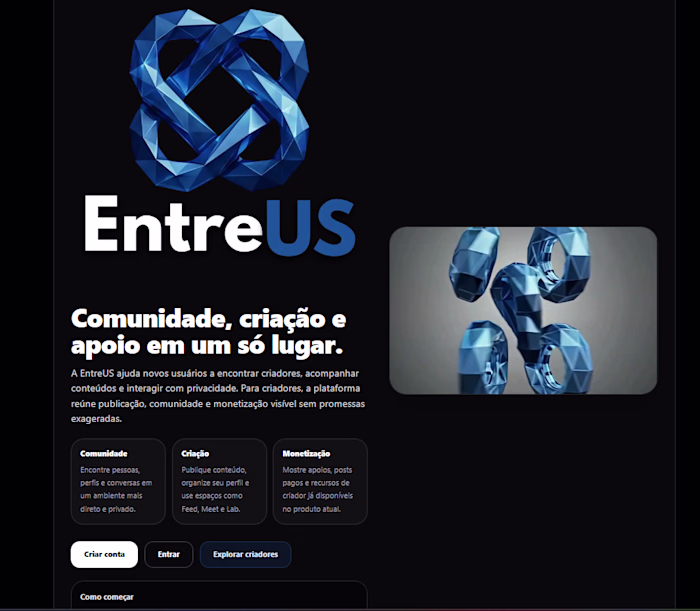 EntreUS — Social Networking Web Platform