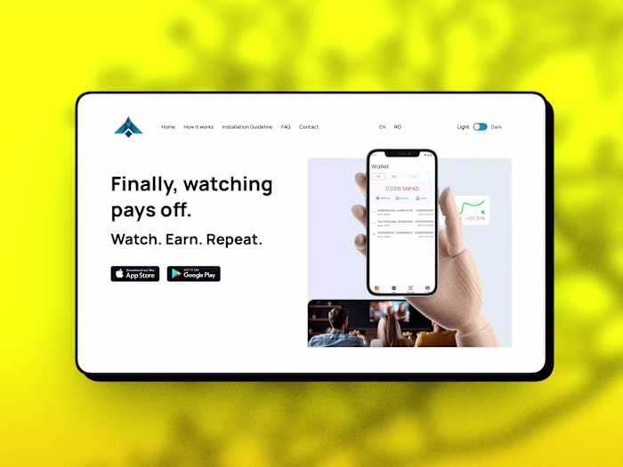 SNPad needed a landing page