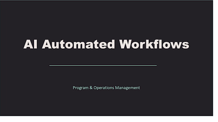AI Automated Workflows