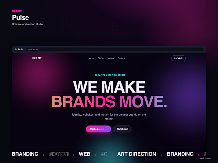 Pulse — Creative & Motion Studio (Concept)
