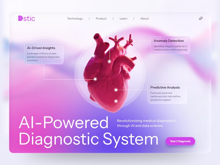 AI Diagnostic Expert System – Hero Section Exploration
