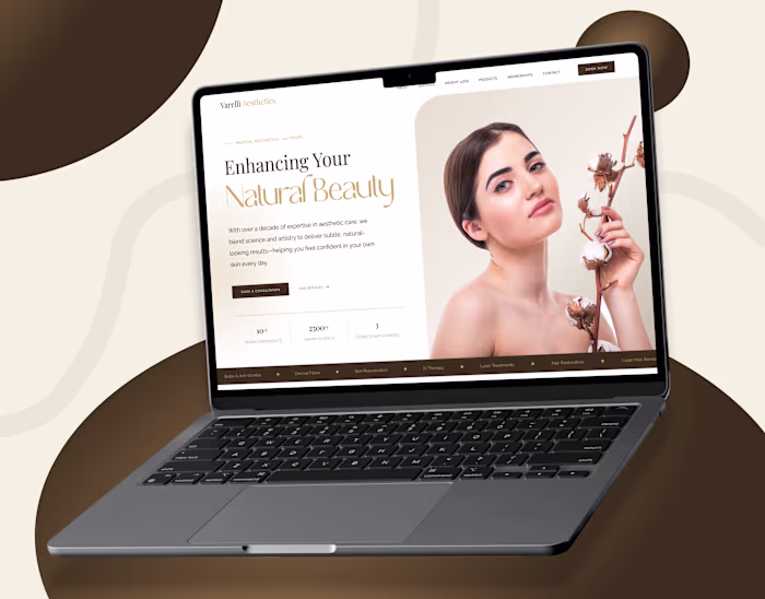 Aesthetic Clinic Website – Minimal UI