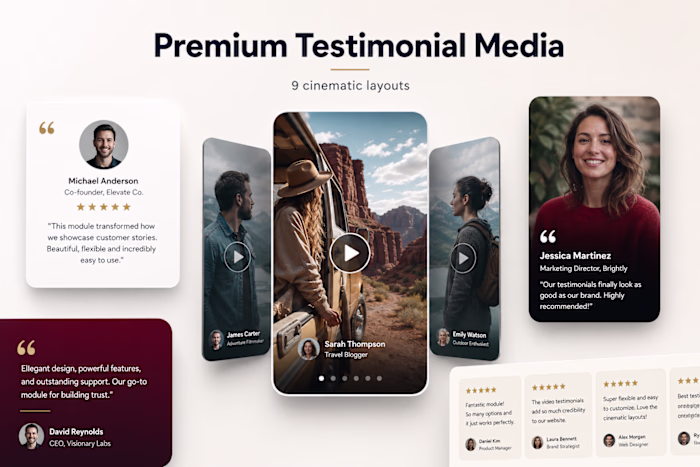 Just launched: Premium Testimonial Media
