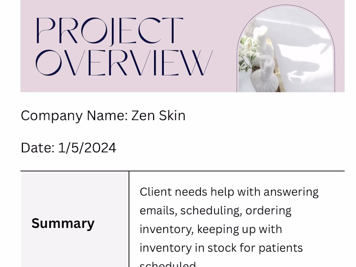 Project plan