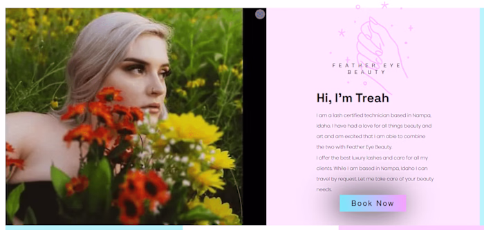 Web Design-Feather Eye Beauty