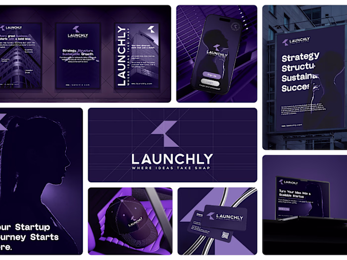 Launchly — Tech Startup Brand Identity