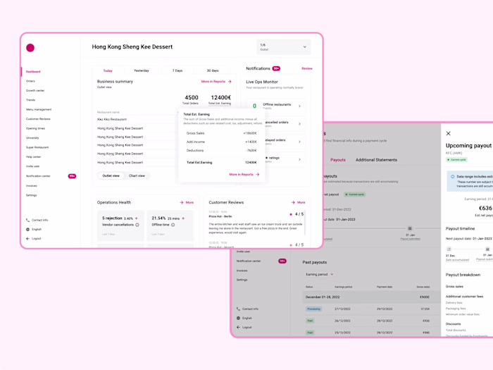 Restaurant Vendor Portal