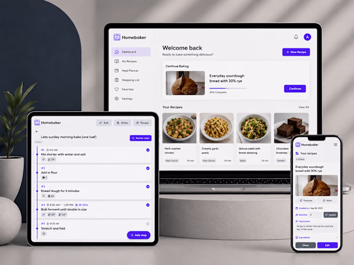 Homebaker Bread Baking App Development