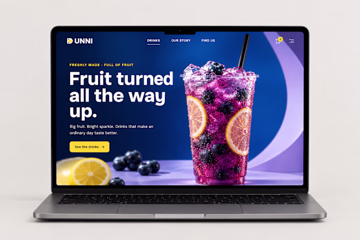 Fruit Beverage Website Design