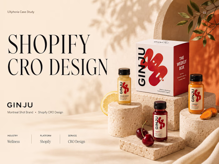 Shopify CRO, Ecommerce UX & Wellness Brand Design