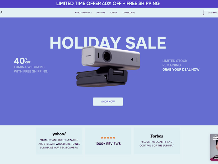 Lumina Landing Page