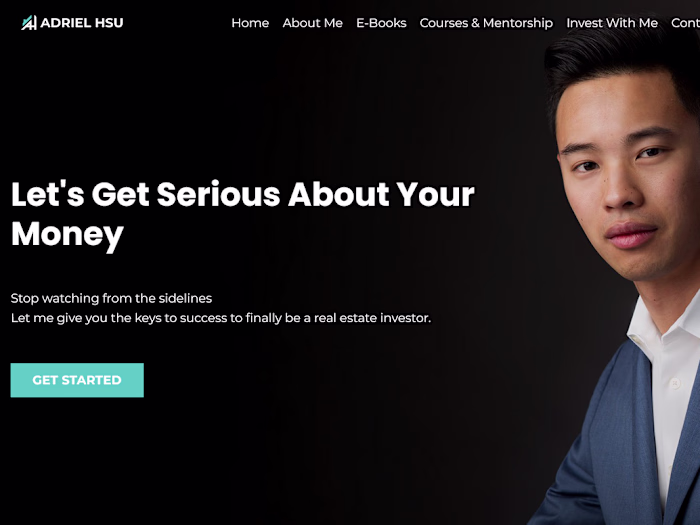 Kajabi Website Design for Adriel Hsu