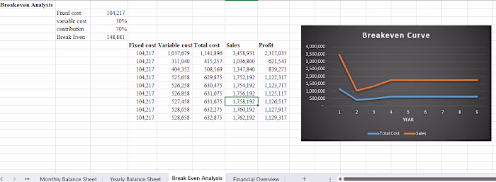 Comprehensive Financial Projection for a Startup