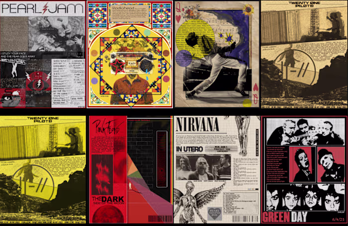 10 Days Poster Challenge — Music Bands Edition
