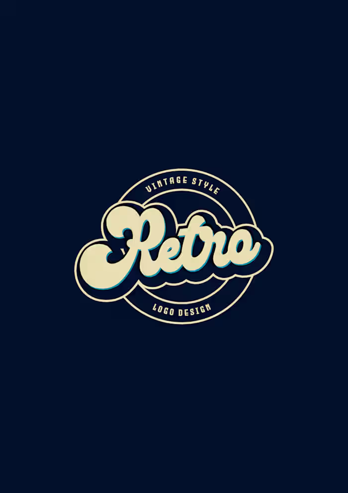 Retro typography logo
