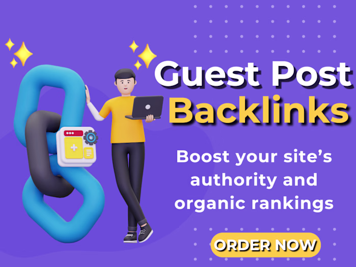 I Will Provide High-Quality Guest Post Backlinks to Boost Rank