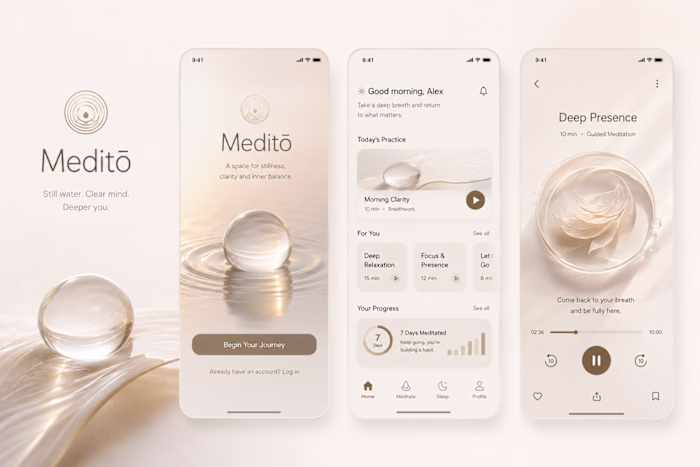 UX/UI Design for Meditō App