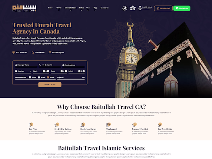 Baitullah Travel — Umrah & Islamic Travel Website