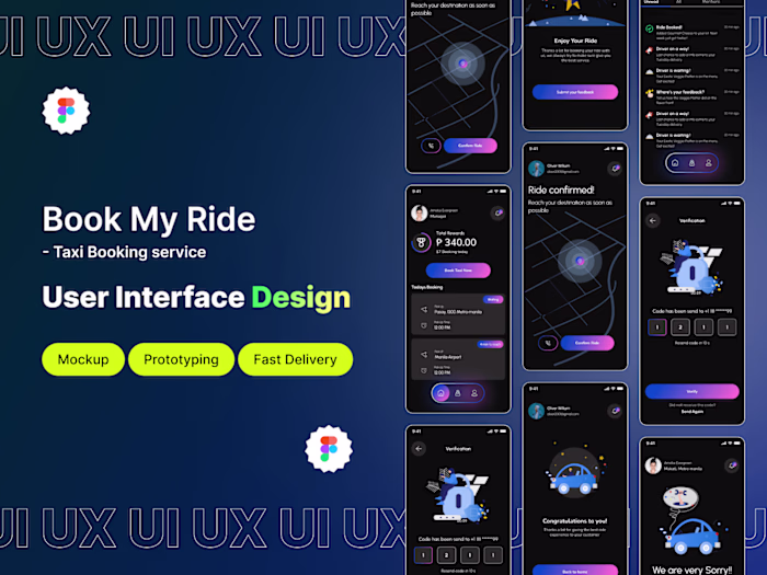 BMR-Taxi booking app UI UX