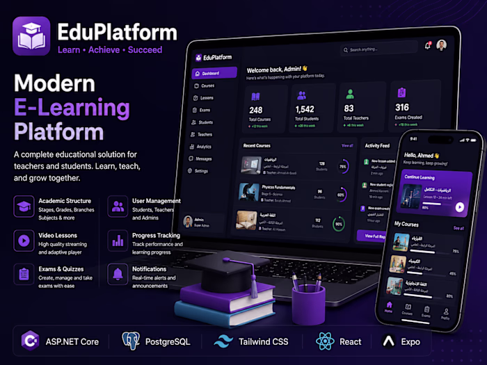 Full-Stack E-Learning Platform – Web & Mobile