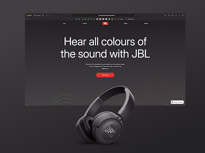 Product Website – Figma-to-Framer Implementation (JBL Showcase)