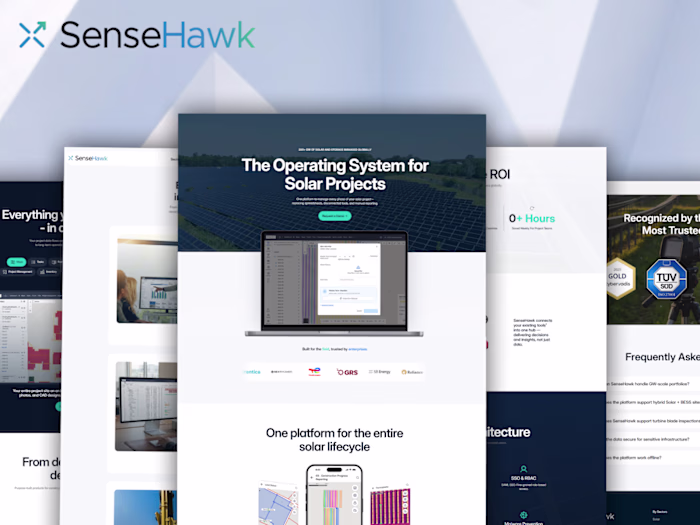 SenseHawk Solar SaaS Website Development