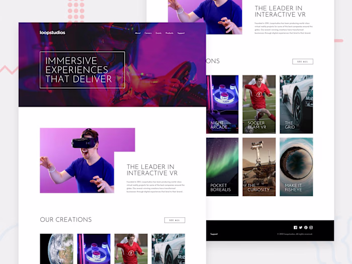 Loopstudios Marketing landing page