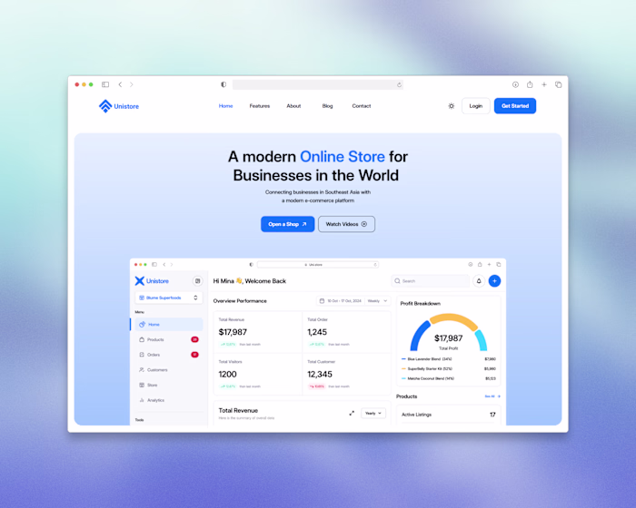 Unifycart Marketing Website