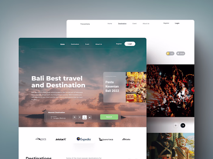 Travel Tour Agency Website UI Design Figma