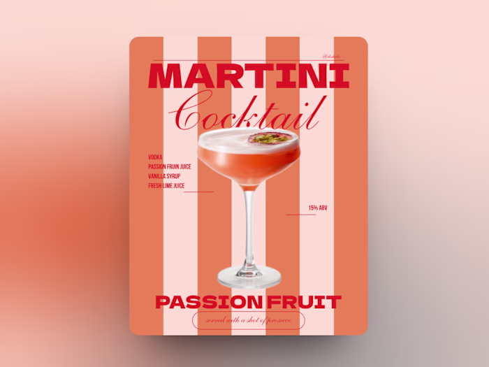 Passion Fruit Martini | Retro-Modern