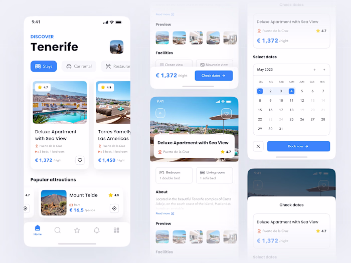Visual explorations for a Guide Mobile