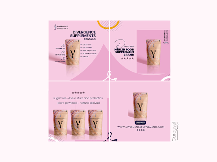 Divergence Supplements — brand carousel