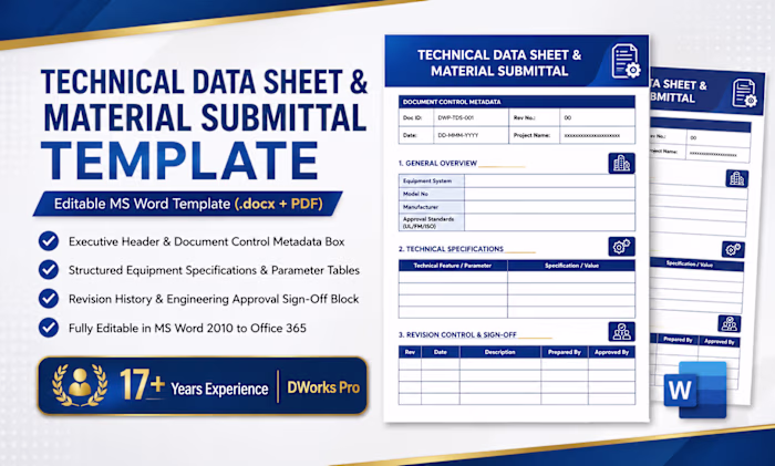 Technical Data Sheet & Material