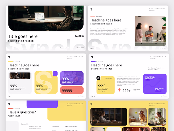 Syncle Presentation Template