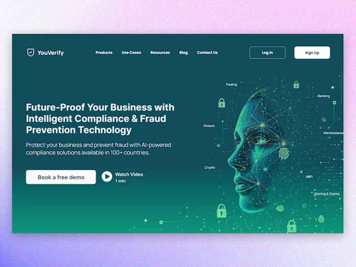 Landing page for B2B RegTech compliance company